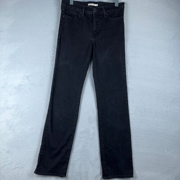 Levi Strauss & Co. 314 Shaping Straight Jeans Womens Denim Black Size 29 - Picture 1 of 10